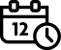 Calander with clock Icon