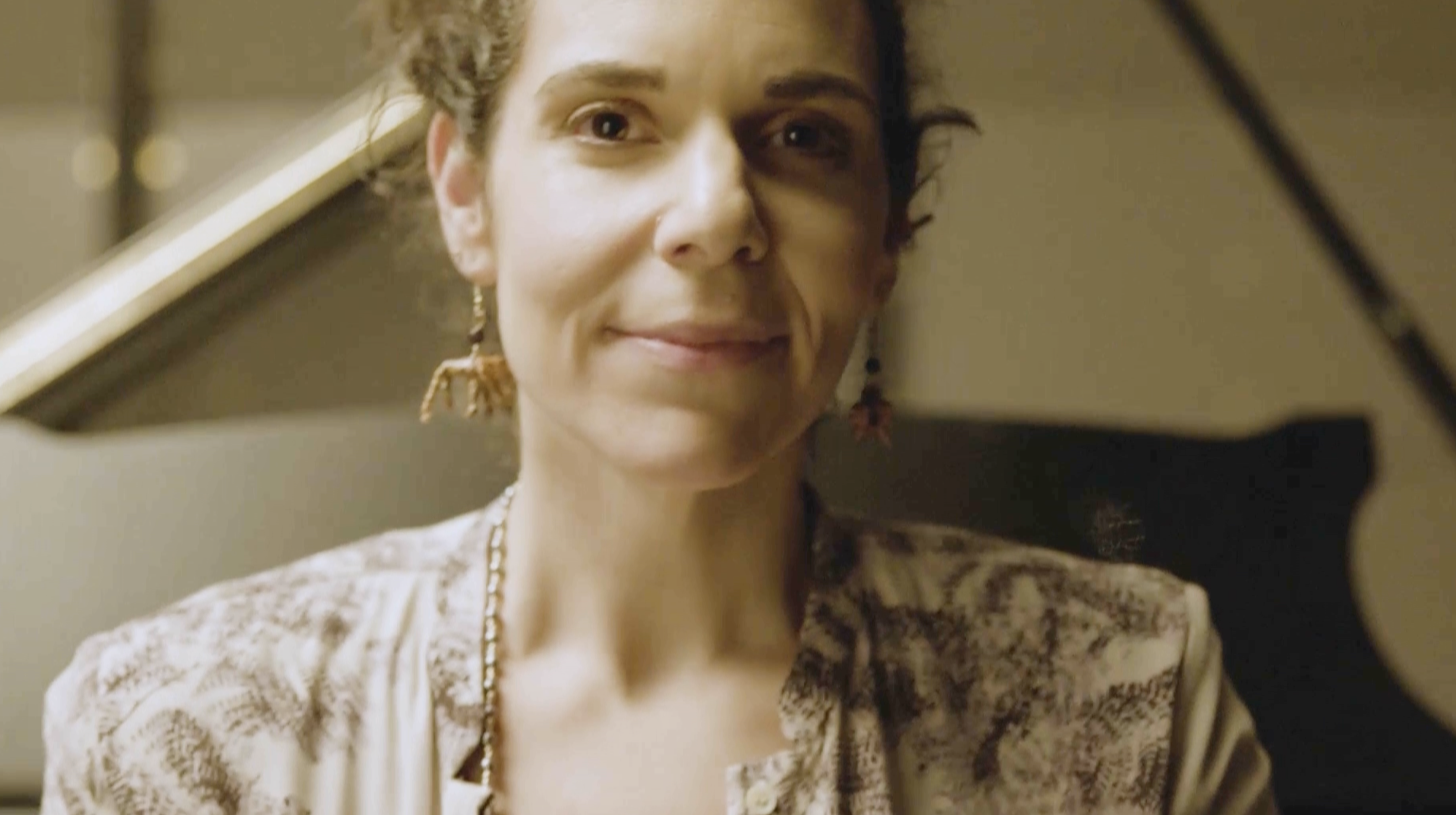 A women smiling