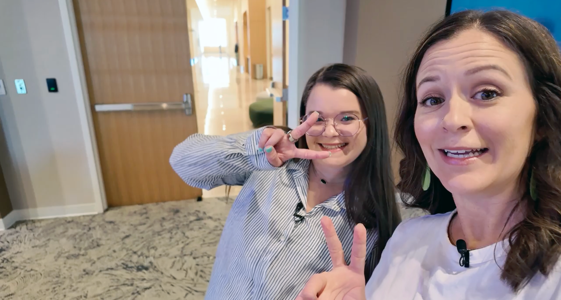 Two women taking selfie
