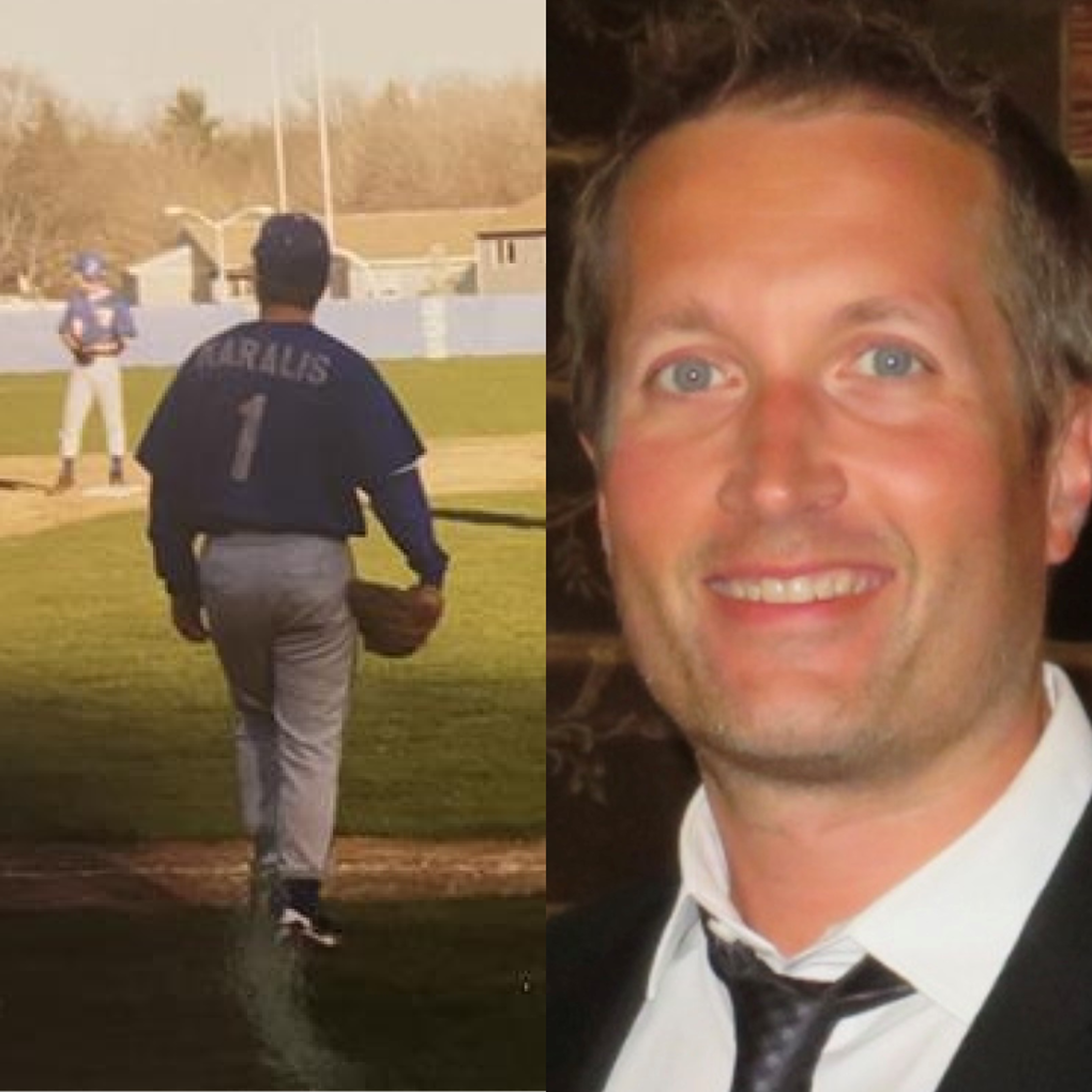 Pictures of TIAA associate as a college athlete and today.