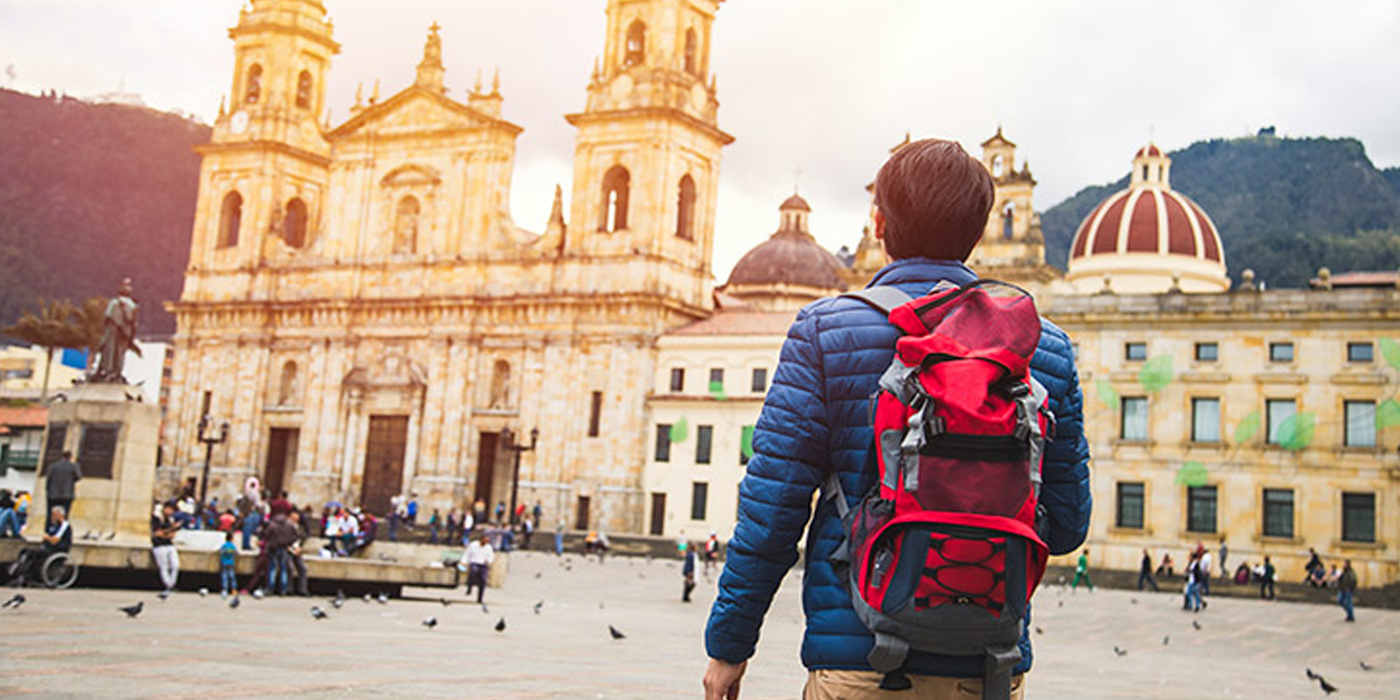 Student visits a historical site while studying abroad.