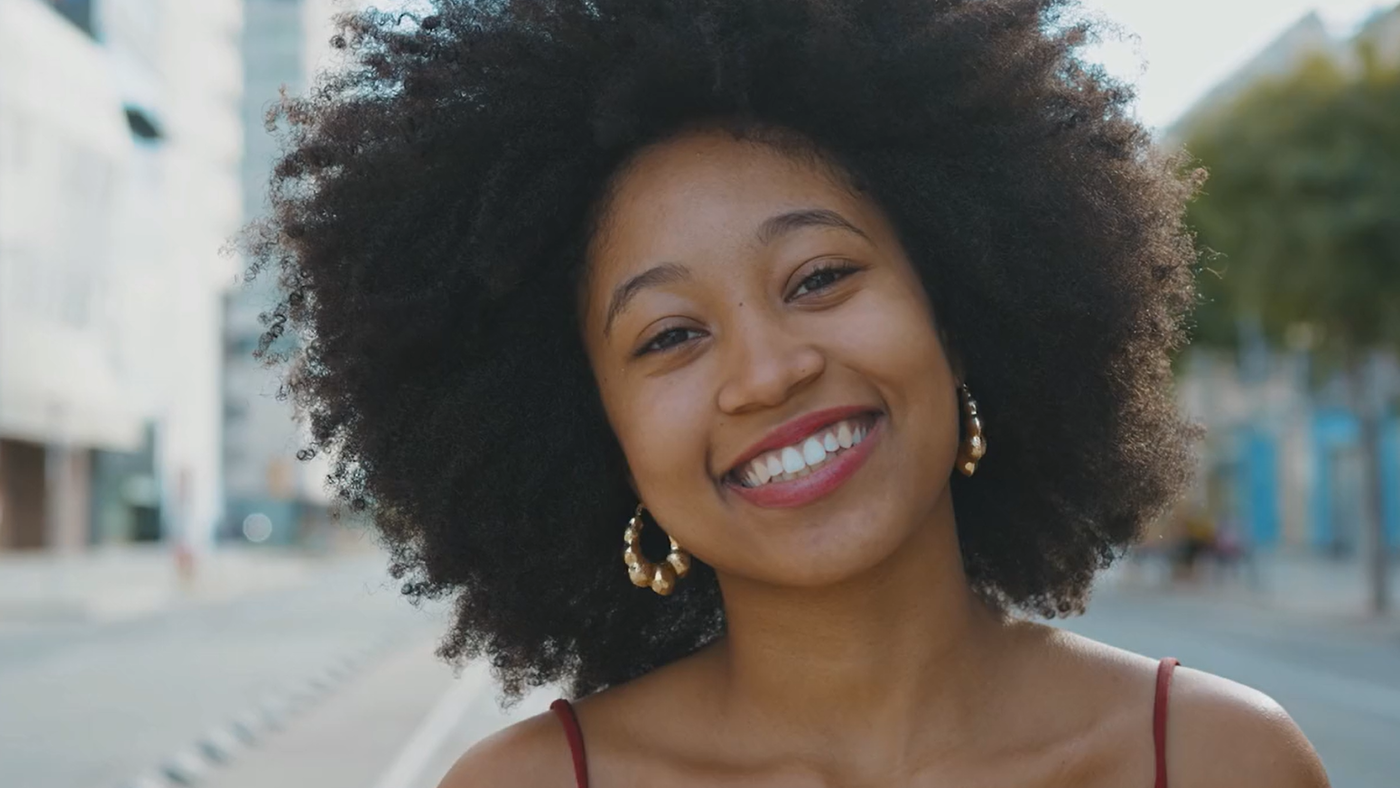 Young woman smiling