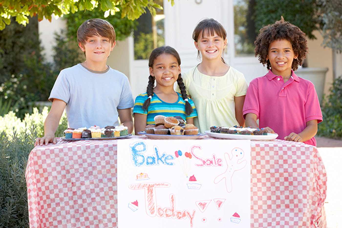 Four kids find a way to make money by starting a bake sale