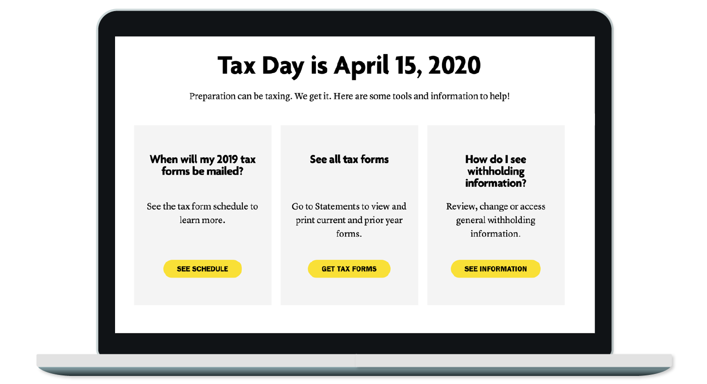 Device showing 2019 Tax page