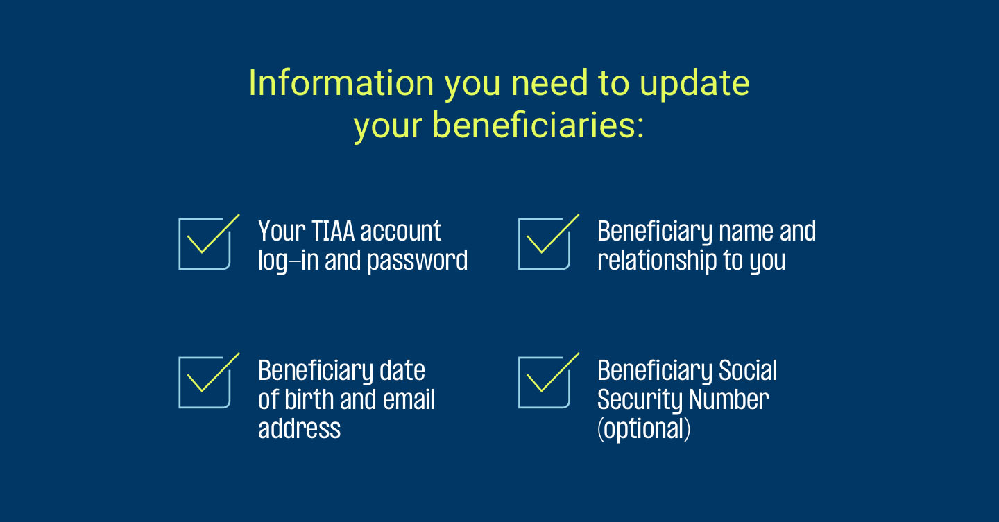 Information you need to update your beneficiaries
