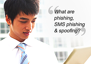 What are phishing, SMS phishing, and spoofing?